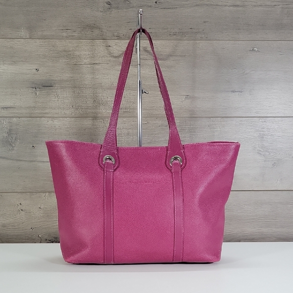 Longchamp Handbags - Longchamp Pink Pebbled Leather Tote